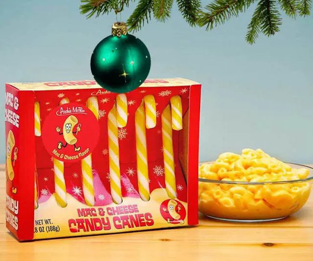 Mac & Cheese Candy Canes