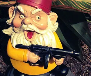 Feisty Scarface Lawn Gnome