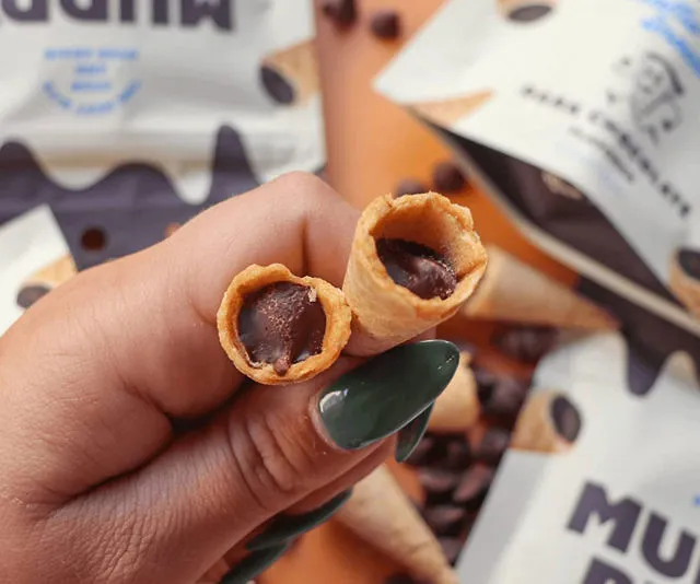 Chocolate Filled Waffle Cones