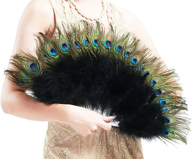 Babeyond Peacock Flapper Fan