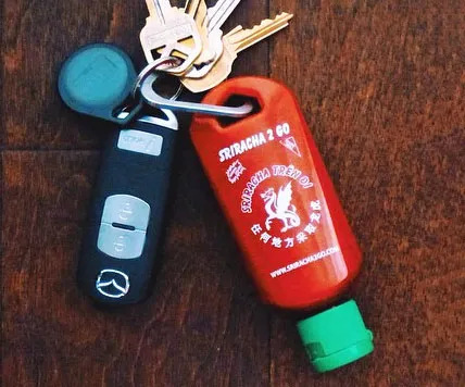 Sriracha To Go Bottle Keychain