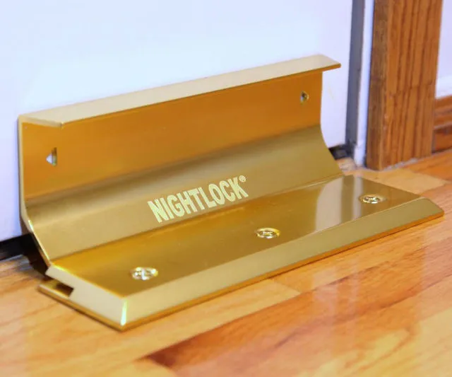 Brushed Nickel Nightlock Door Brace Lock