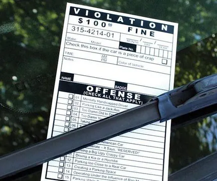 Get a Laugh with Fake Parking Tickets