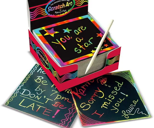 Scratch Art Rainbow Mini Notes