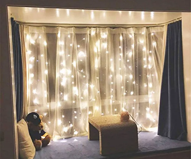 Twinkle Star Window Curtain Lights