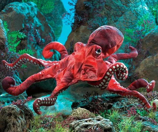 Get Ready for Fun with the Red Octopus Hand Puppet