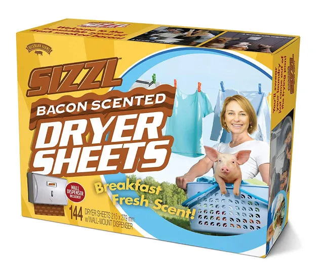 Bacon Scented Dryer Sheets
