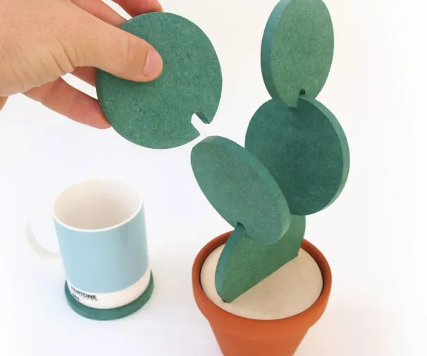 Cactus Plant Shaped Coasters