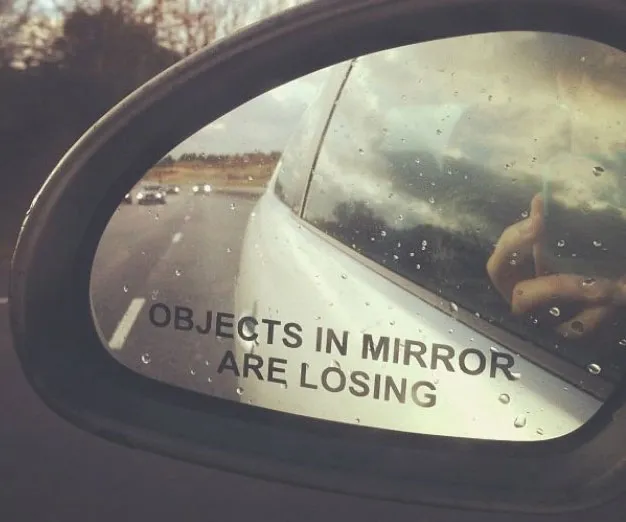 Objects In Mirror Are Losing Sticker