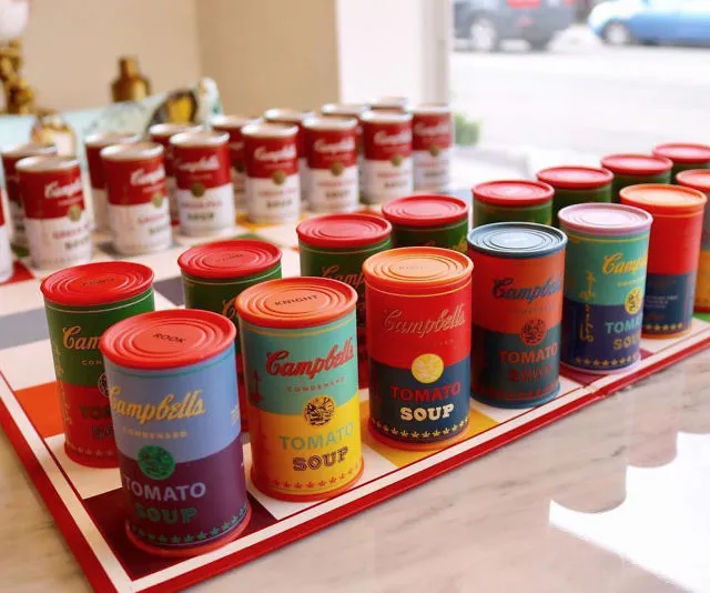 Andy Warhol Soup Can Chess Set