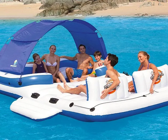 Water Paradise with the Six Person Floating Island