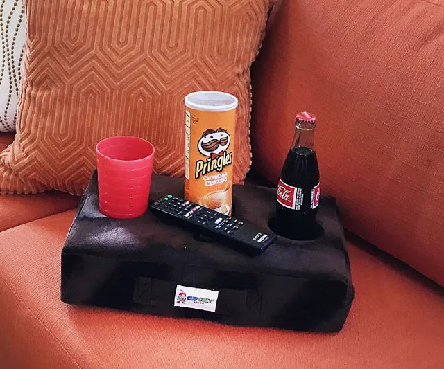 Cup Holder Couch Pillow