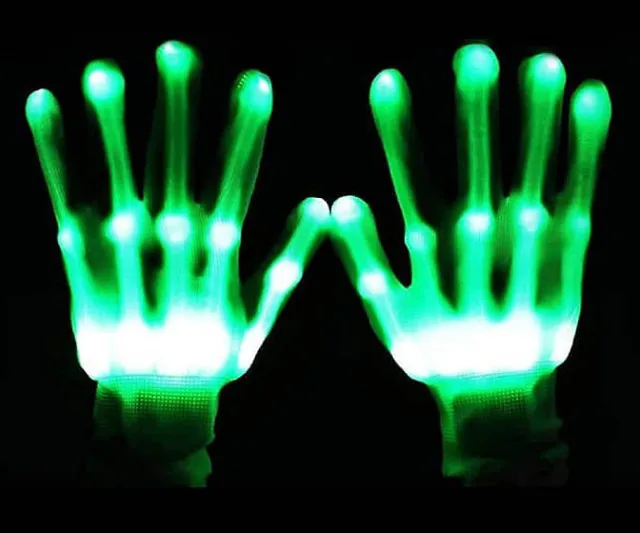 Glow and Wow with Skeletal LED Light Gloves