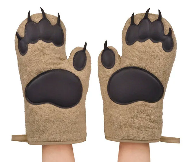 Get a Grizzly Grip with Bear Claw Oven Mitts