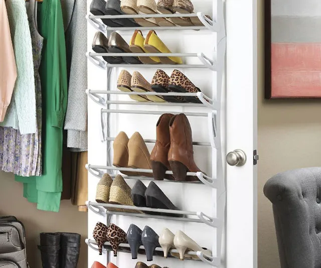 Maximize Closet Space with Over the Door Hanging Shoe Rack
