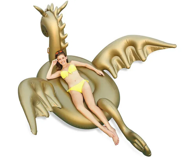 Giant Golden Dragon Pool Float
