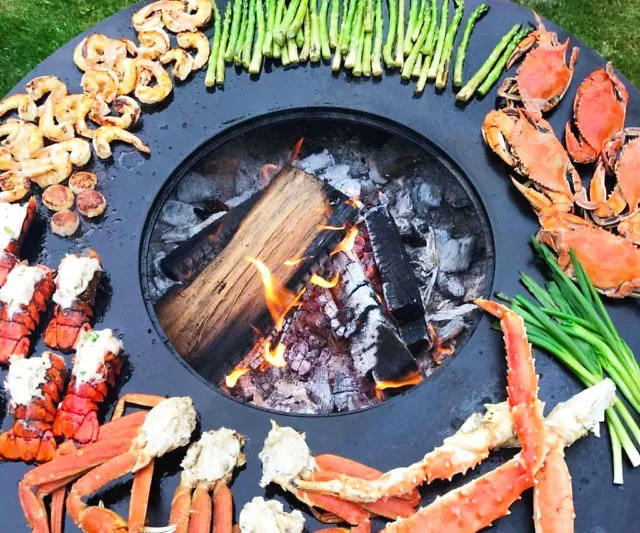 Circular Grill and Fire Pit