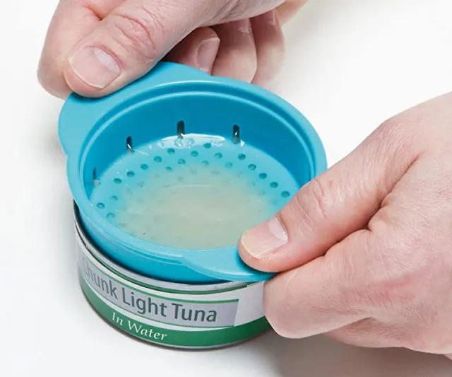 No Mess Tuna Draining Made Easy with the Tuna Can Strainer