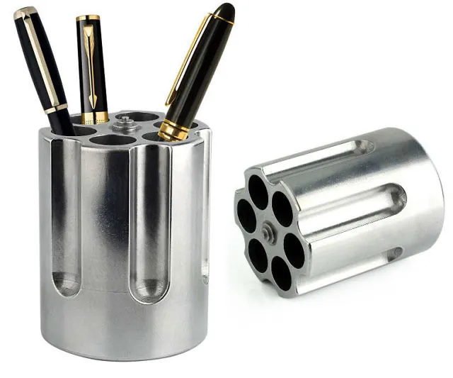 Gun Cylinder Pen Holder