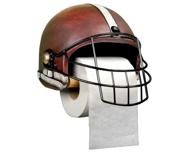 Score a Touchdown with the Football Helmet Toilet Paper Holder