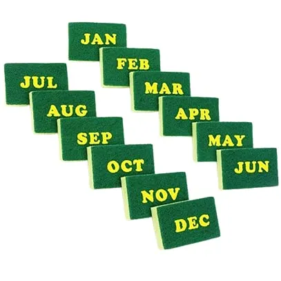 12 Month Calendar Sponges