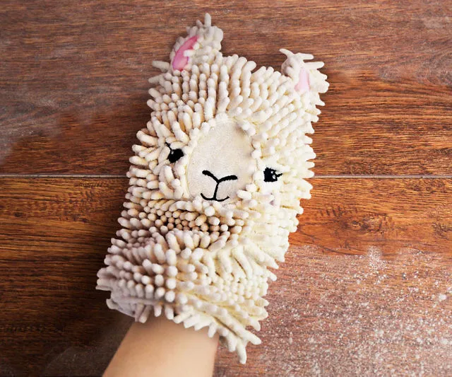 Get Your Cleaning Done with the Llama Dusting Mitt