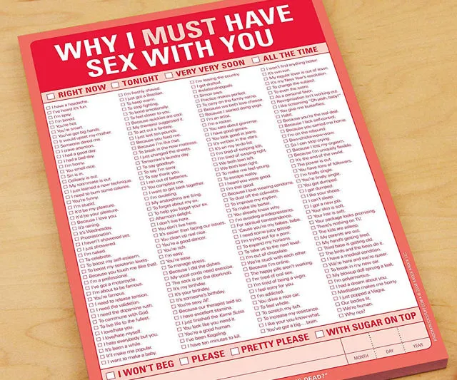 Spice Up Your Humor with the 'Why I Must Have Sex With You' Checklist