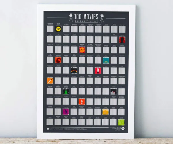 100 Must-See Movies Scratch-Off Poster