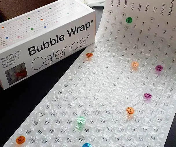 Bubble Wrap Calendar