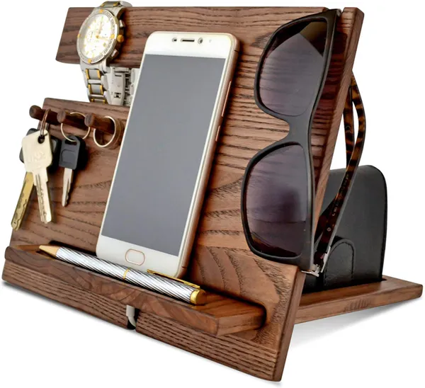 Organized in Style With Wood Phone Docking Station