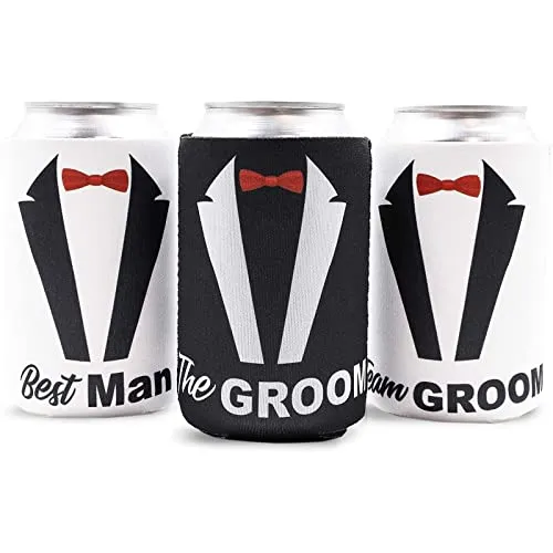 Team Groom Beer Koozies