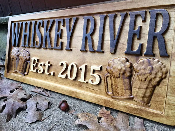 Custom Wooden Bar Sign