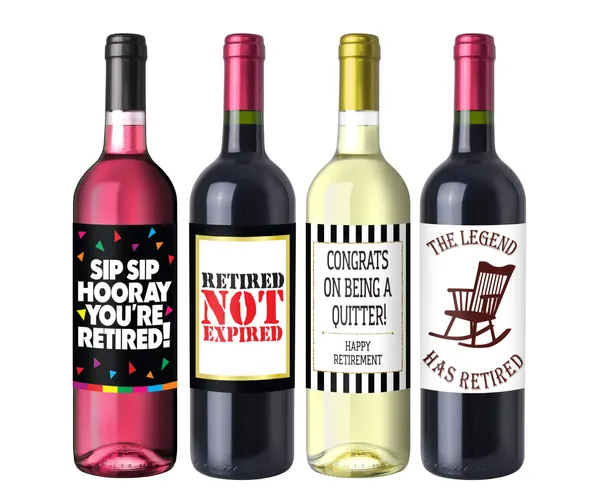 Toast to Retirement with Fun Wine Labels