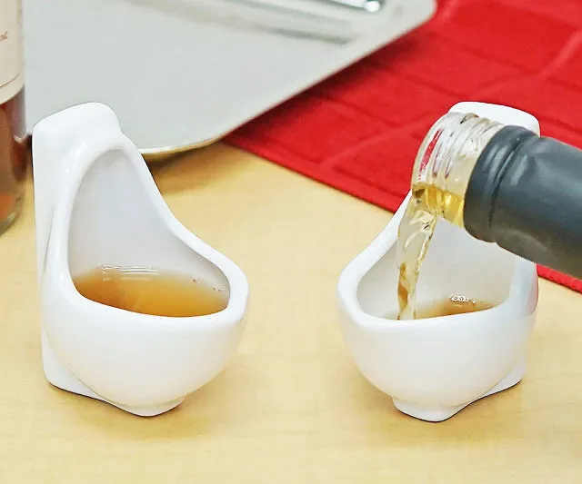 Cheers with a Twist: Urinal Shot Glasses