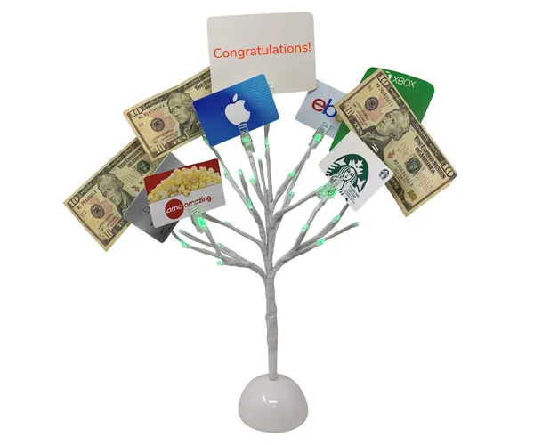 Light-Up Money Tree Gift Card Holder