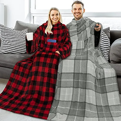 Premium Fleece Blanket with Sleeves!