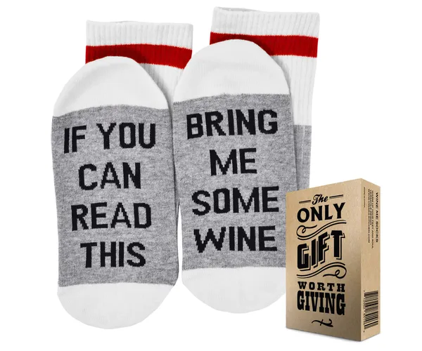 Fun Gift for Women: If You Can See This Bring Wine Socks