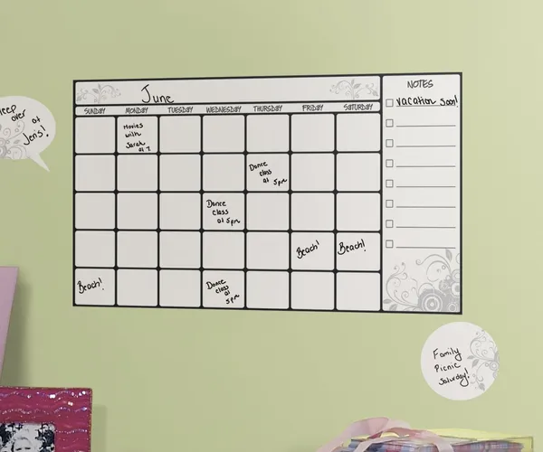 Stay Organized with the Write-On Calendar Wall Decal