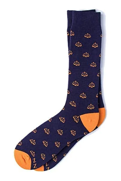 Stylish Socks for Lawyers: Scales of Justice Edition