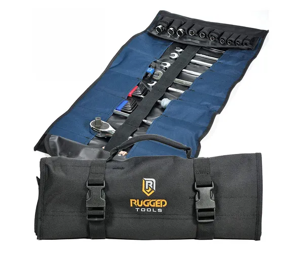 Get Road-Ready with Our 32 Pocket Tool Roll Organizer