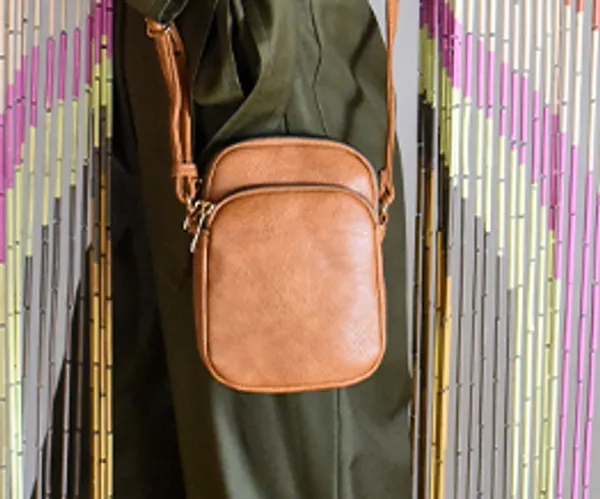 Triple Compartment Cellphone Crossbody Bag