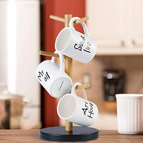 Declutter Your Kitchen with the Bamboo Mug Rack