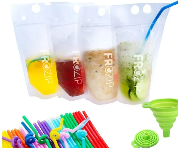 Party On-The-Go with Frozip Disposable Drink Pouches