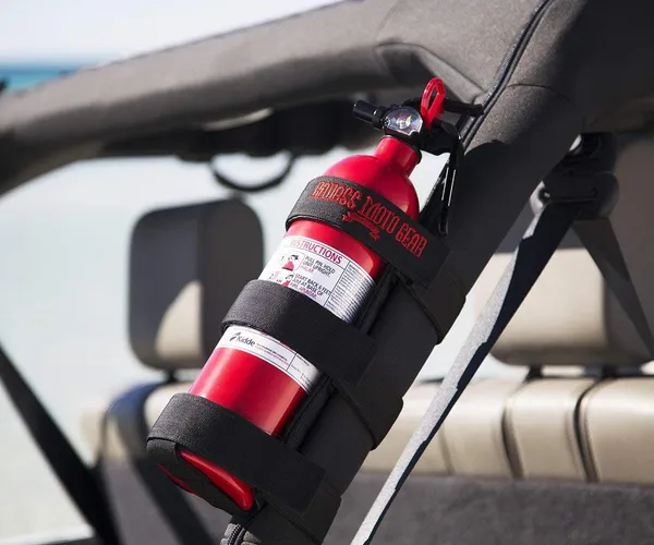 Badass Moto Fire Extinguisher Mount for Jeep Roll Bar
