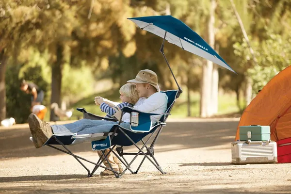Relax in Shade with Sport-Brella Umbrella Recliner Chair