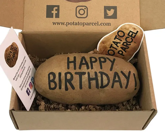 Custom Message Potato Parcel